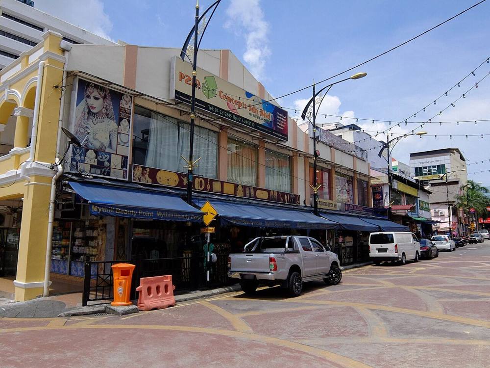 A street in Little India, Johor Bahru