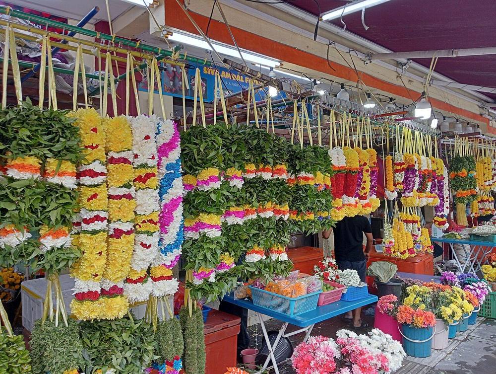 Flowers on sale in Little India, Johor Bahru