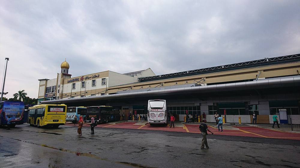 Buses at the Larkin Sentral bus terminal in Johor Bahru