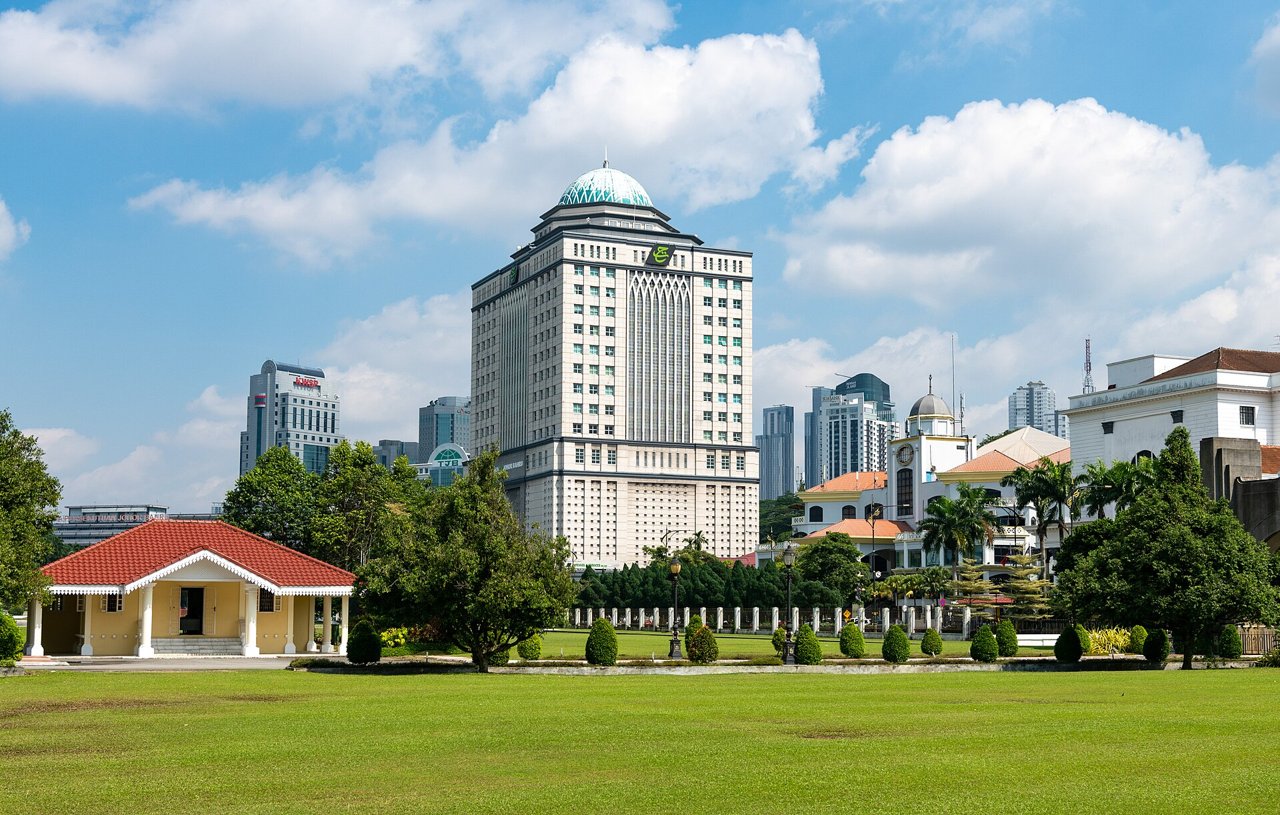 A downtown Johor Bahru street scene