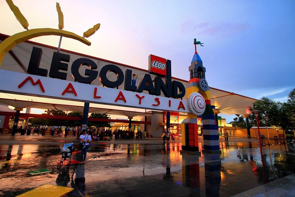 Entrance sign of LEGOLAND Malaysia Resort in Nusajaya, Johor